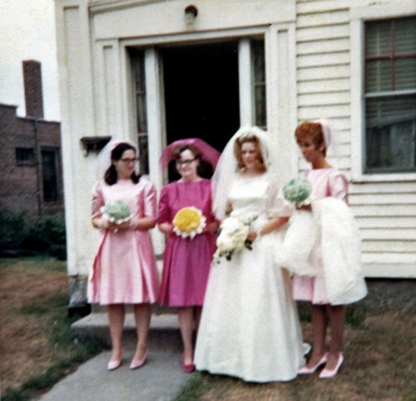 Karen was a bridemaid at Sandy and Steve's wedding