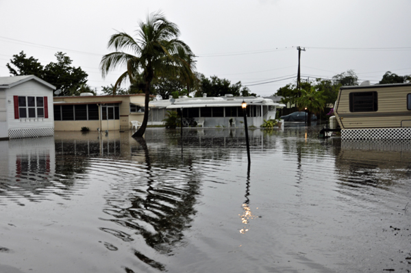flooded streets in Deerfield Beach, Florida