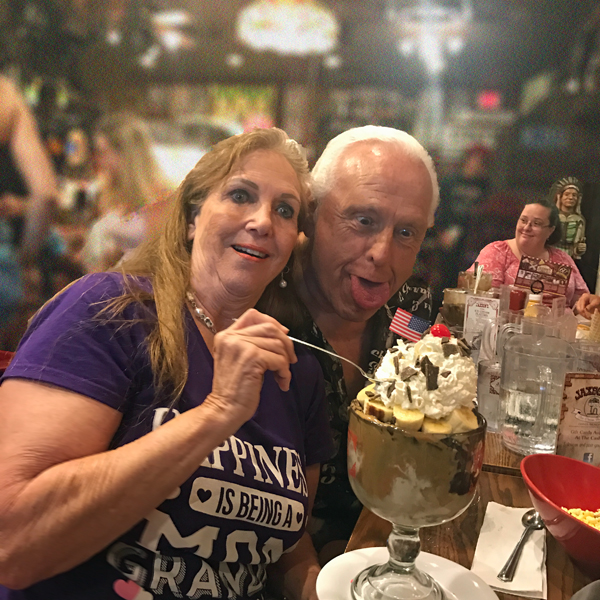 the two RV Gypsies and Karen's ice cream