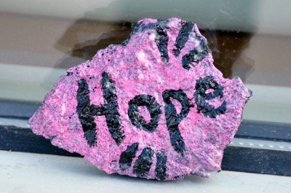 painted rock - Hope