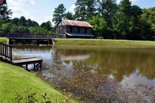the grist mill and pond