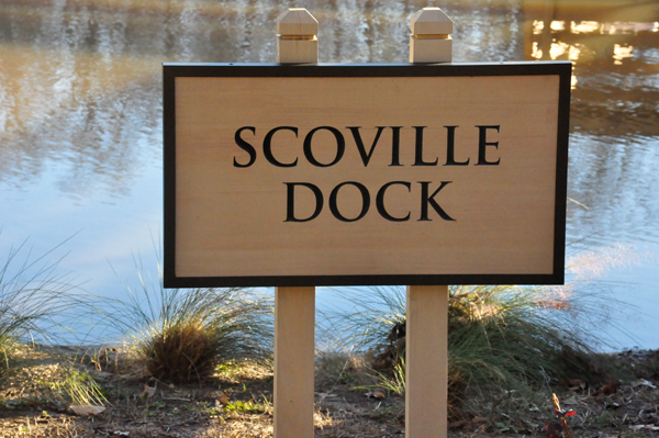sign at Scoville Dock