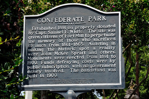 sign: Confederate Park
