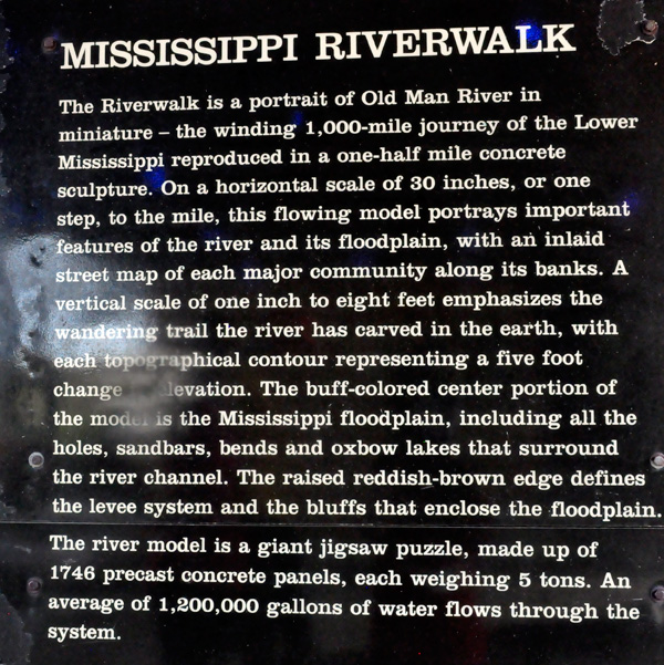 sign about the Mississippi Riverwalk