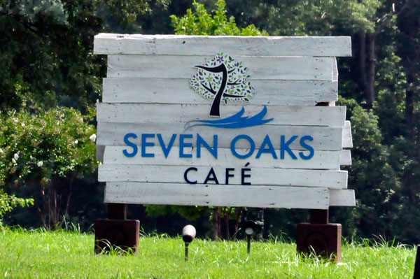 sign for Seven Oake Cafe