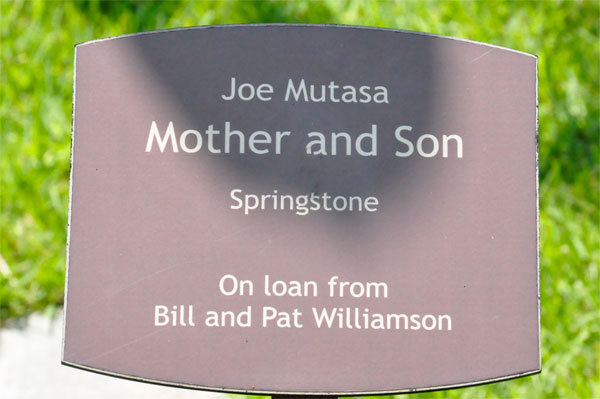 plaque for statue Mother and Son