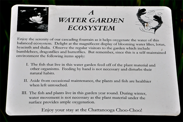 garden sign at Chattanooga Choo-Choo