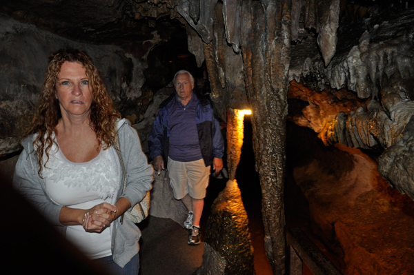 Ilse Blahak, Lee Duquette in Ruby Falls cave