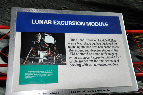 Lunar Excurison module sign