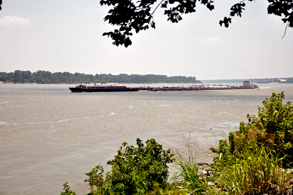 barge on the Mississippi River