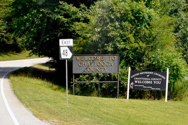 welcome to Chattooga County sign