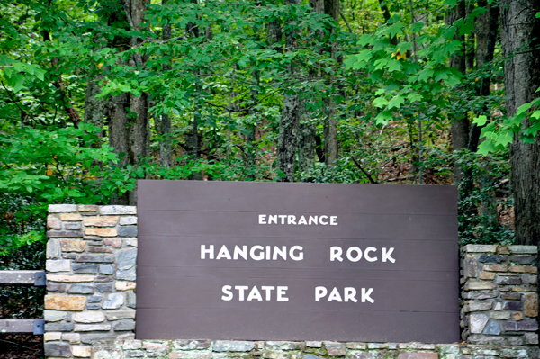 entrance to Hanging Rock State Park