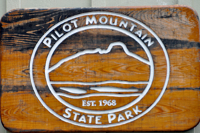 sign: Pilot Mountain State Park sign