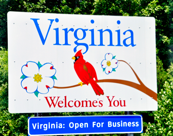 welcome to Virginia sign