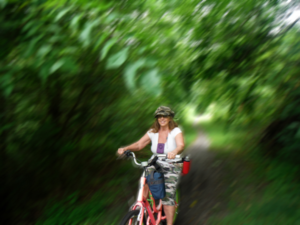Karen Duquette biking