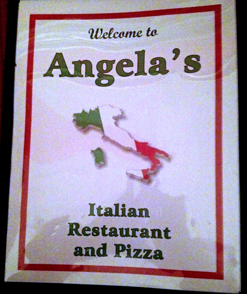 menu at Angela's Italian Restaurant in Virginia