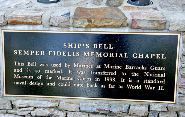 the bell at The Semper Fidelis Memorial Chapel