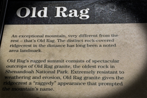 sign about Old Rag
