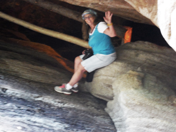 Karen Duquette at The Lost Pool Cave