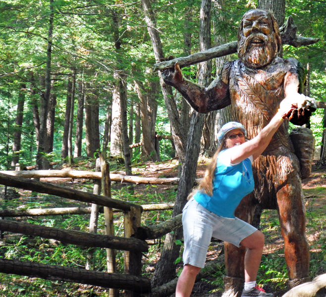 Karen Duquette fights with the giant