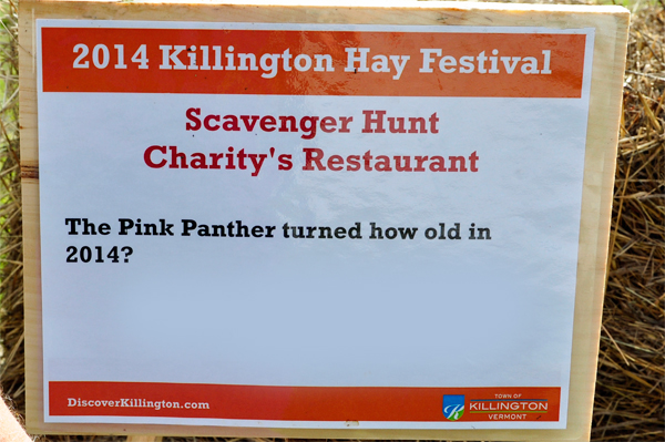 Pink Panther trivia sign