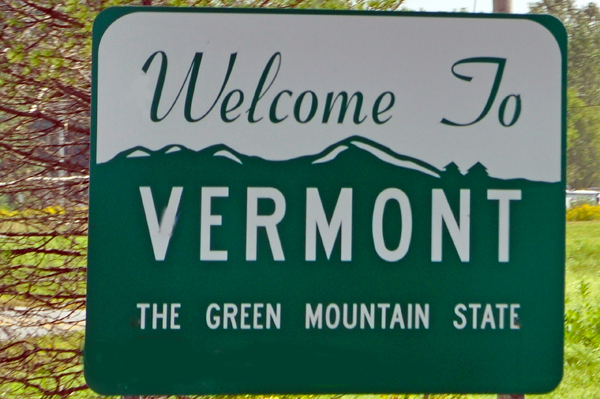 welcome to Vermont sign