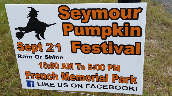 sign: Seymour Pumpkin Festival