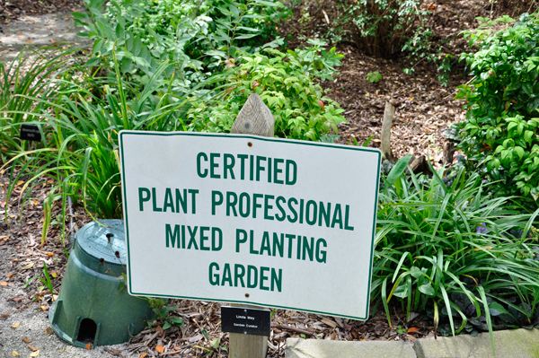 mixed planting garden sign