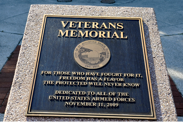 Veterans Memorial sign