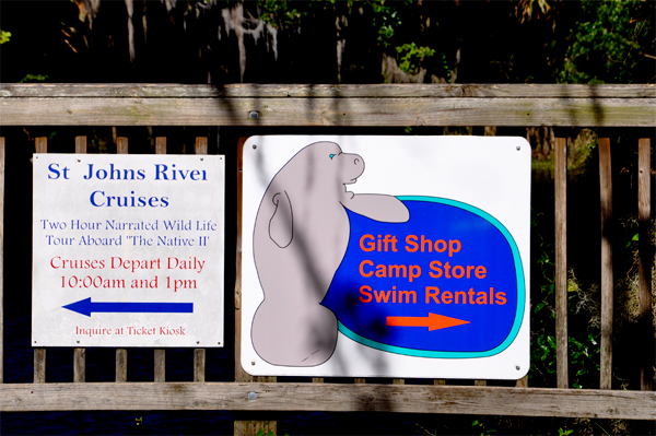 St. Johns River Cruise sign