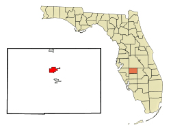 Florida map showing location of Wauchula