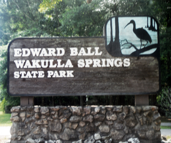 sign: Edward Ball Wakulla Springs State Park