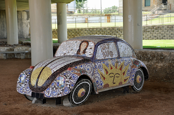 a decorated car