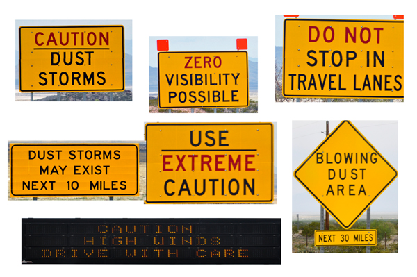 collage of signs