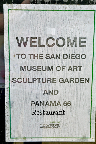 welcom to the sculpture garden sign