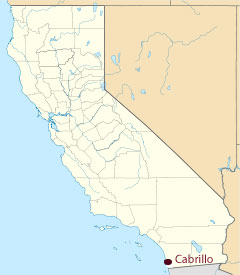 California map showing location of Cabrillo