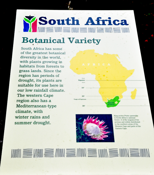 South Africa Botanical Variety sign