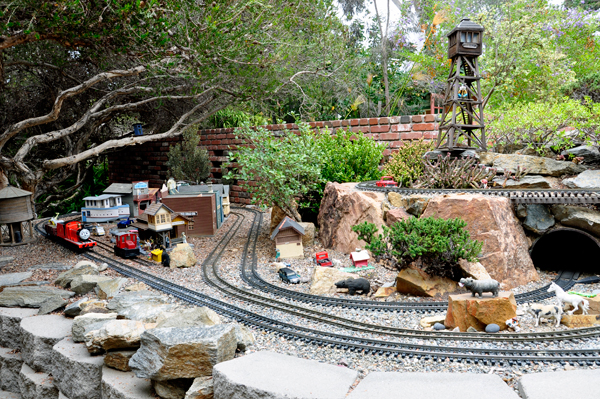 miniature railroad and train