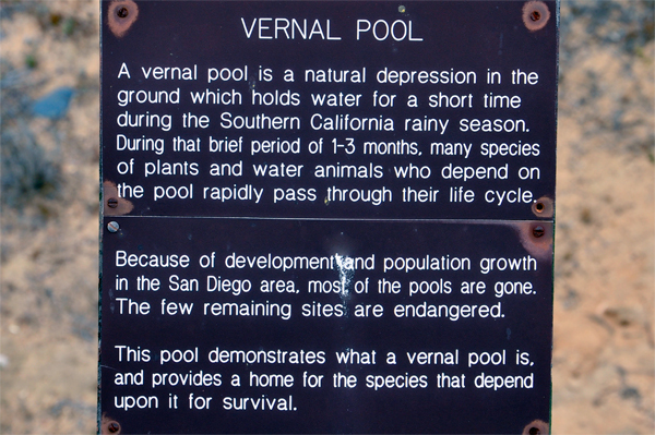 Vernal Pool sign