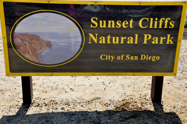 Sunset Cliffs Natural Park sign