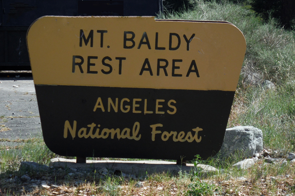 Mt. Baldy rest area sign