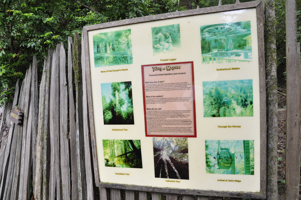 sign and photos of the trees