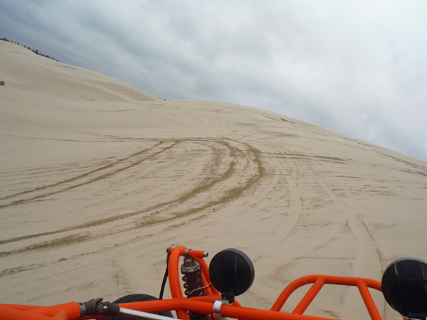 going up a dune