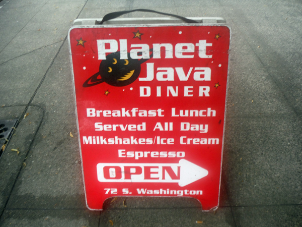 sign: Planet Java Diner
