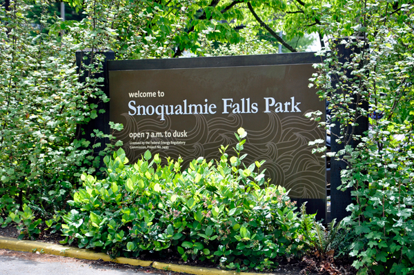 sign: Snoqualmie Falls Park