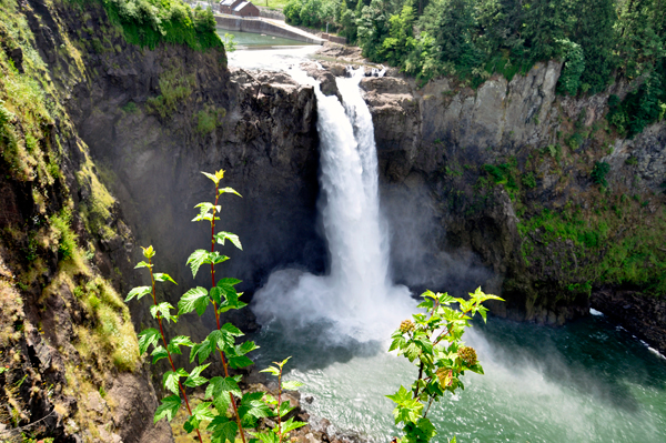 View of Snoqualmie Falls  from upper level platform