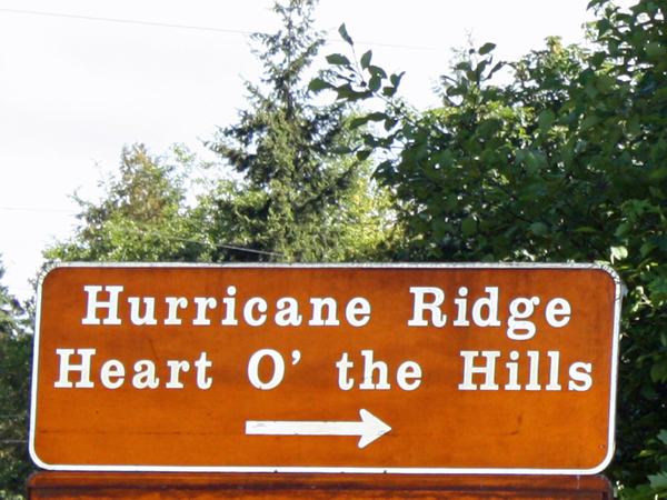 Hurricane Ridge sign