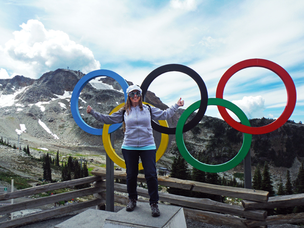 Karen Duquette and the olympic rings