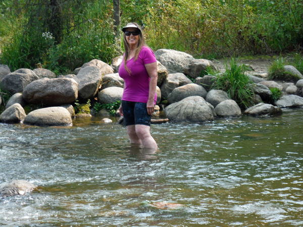 Karen Duquette walked across The Mississippi River