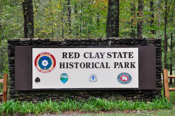 Red Clay State Historical Park sign